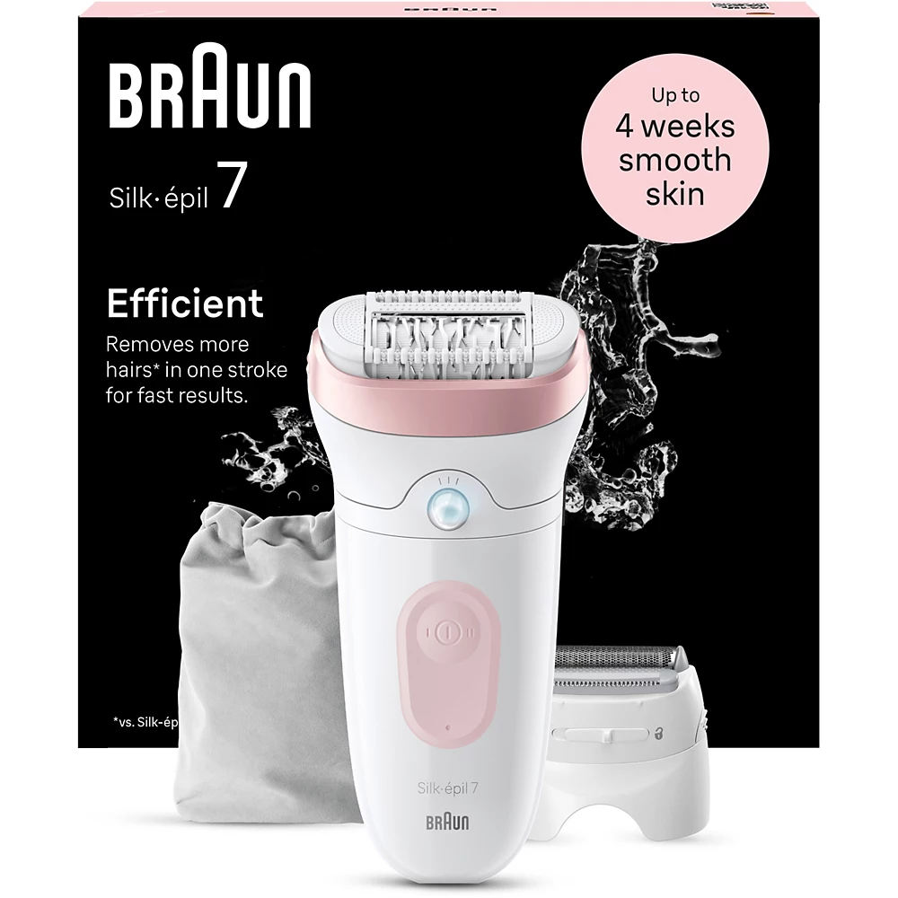 Épilateur Électrique BRAUN Silk-épil 7-030 : Efficacité et Confort pour une Peau Douce jusqu'à 1 Mois