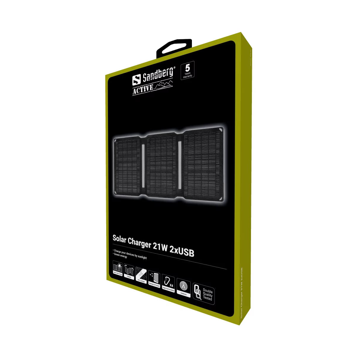 Chargeur Solaire Sandberg 21W avec Double Port USB